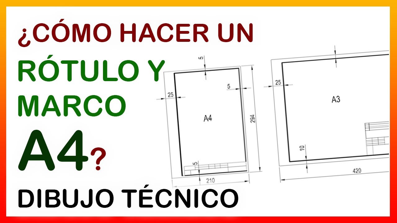 📐RÓTULO DE DIBUJO TÉCNICO - Cómo hacerlo, fácil y simple - YouTube hoja-formato-a4-en-autocad-descargar-cad-gratis-20-5-kb-bibliocad