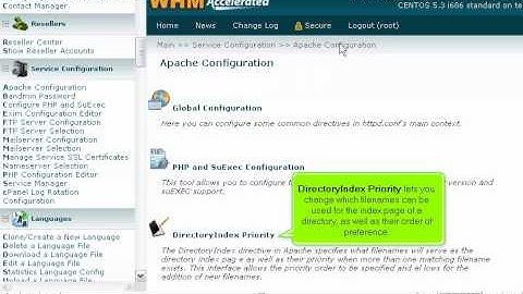 How to configure Apache web server in WHM - WHM Service Tutorials
