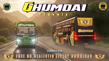GHUMDAI TRAVELS | VEERA V7 MOD | 4KHD REALISTIC LIVERY | #kbrteam...👑💎❤