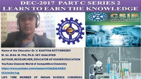 CSIR NET JRF CHEMICAL SCIENCE DEC 2017 PART C SERIES 2