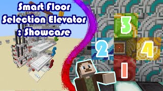 Awesome Redstone Flying Machine Elevator with 4 Floor Selection Auto Gates and Call Button