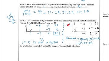 4.5 (Day 2) Solving Polynomial Equations  -