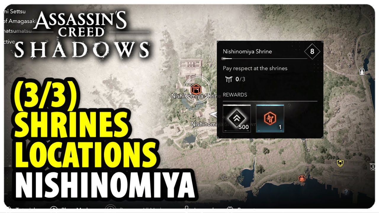All Nishinomiya Shrines Locations | Assassin's Creed Shadows - YouTube