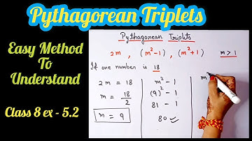 pythagorean triplets || class 8 maths ex 5.2 #pythagoreantriplets #class8maths 