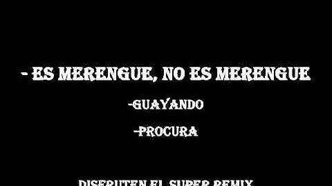 Es Merengue no es merengue