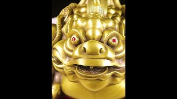 Cóc vàng bằng đồng ngậm tiền MN034