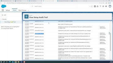 How to view Audit Trail in Salesforce