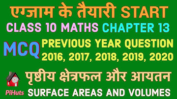 Class 10 | Math| Chapter 13 |  Surface Areas and Volumes | पृष्ठीय क्षेत्रफल और आयतन | MCQ | PYQ |