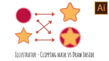Illustrator - Place one object inside another - Clipping Mask vs Draw Inside