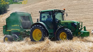 STRAW BALING 2K20 | Two Tractors | JOHN DEERE 6920S + NEW HOLLAND 658 | JD 6125R + JD 592 | OLIVIERI