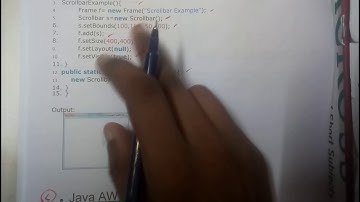 13 java AWT scrollbar