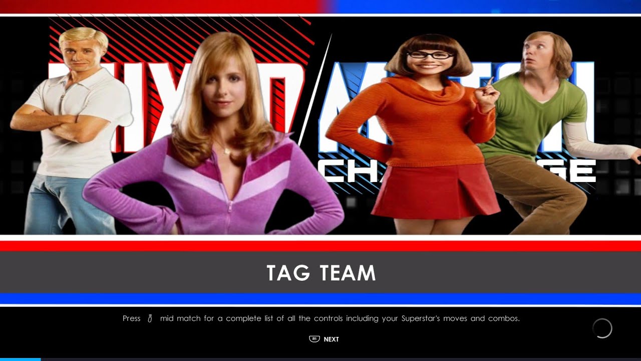 WWE 2K22 Mixed Tag Match Fred and Daphne vs Shaggy and Velma