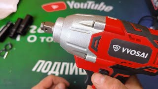 VVOSAI WSL5DI3PSX 600NM cordless impact wrench, review, disassembly, test.