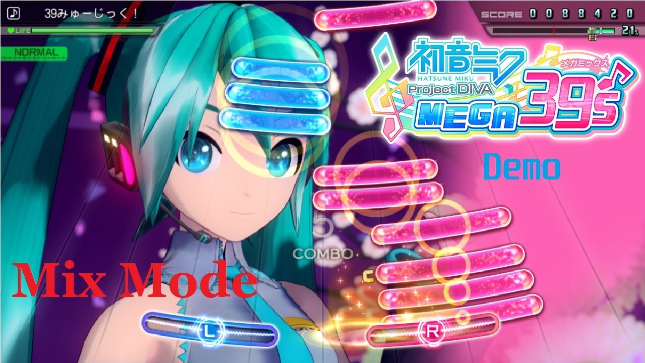 Hatsune Miku: Project DIVA MegaMix Demo (Switch) - Mix Mode Walkthrough (NORMAL) [60 FPS]