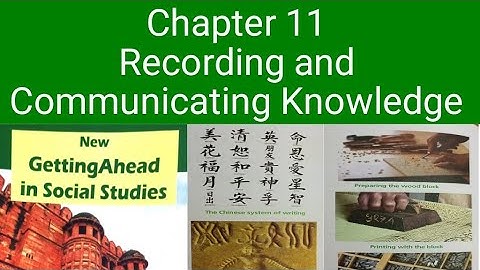 class 5 chapter 11 Recording and communicating knowledge