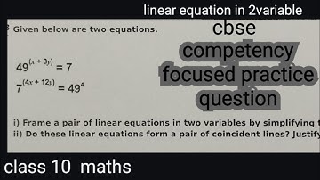 competency focused practice question class 10 maths|| linear equation CFPQ || cbse CFPQ 2023 class10