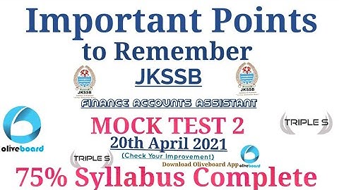 Important Points for Finance Accounts Assistant Mock Test 2 || Syllabus Discussion - 75% Complete