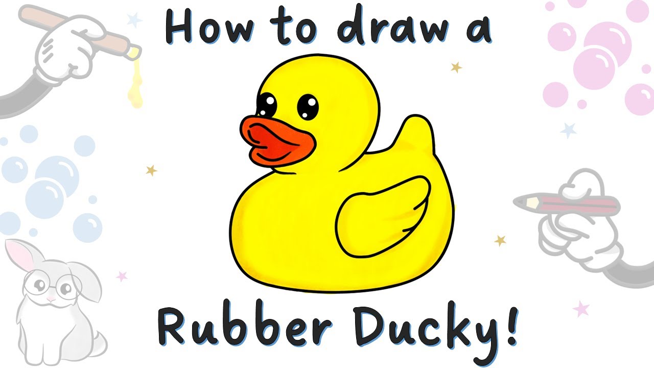 How to draw a Rubber Ducky Happy Fingers Kids Art YouTube