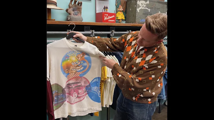 Brian Cohen of Vintage On Hollywood previews his selection of T-shirts for the gallery show at Faded