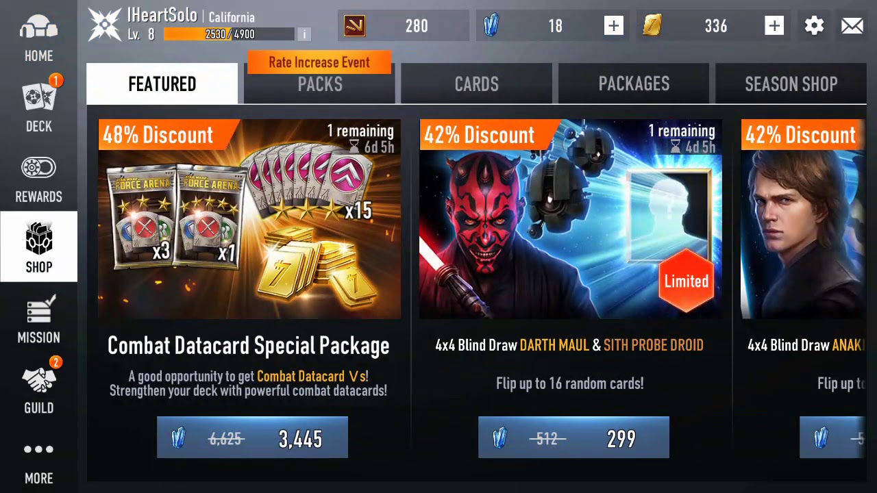 Dryden Vos glitch! (Star Wars: Force arena)