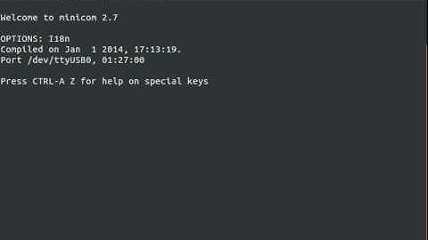 uart minicom weird character