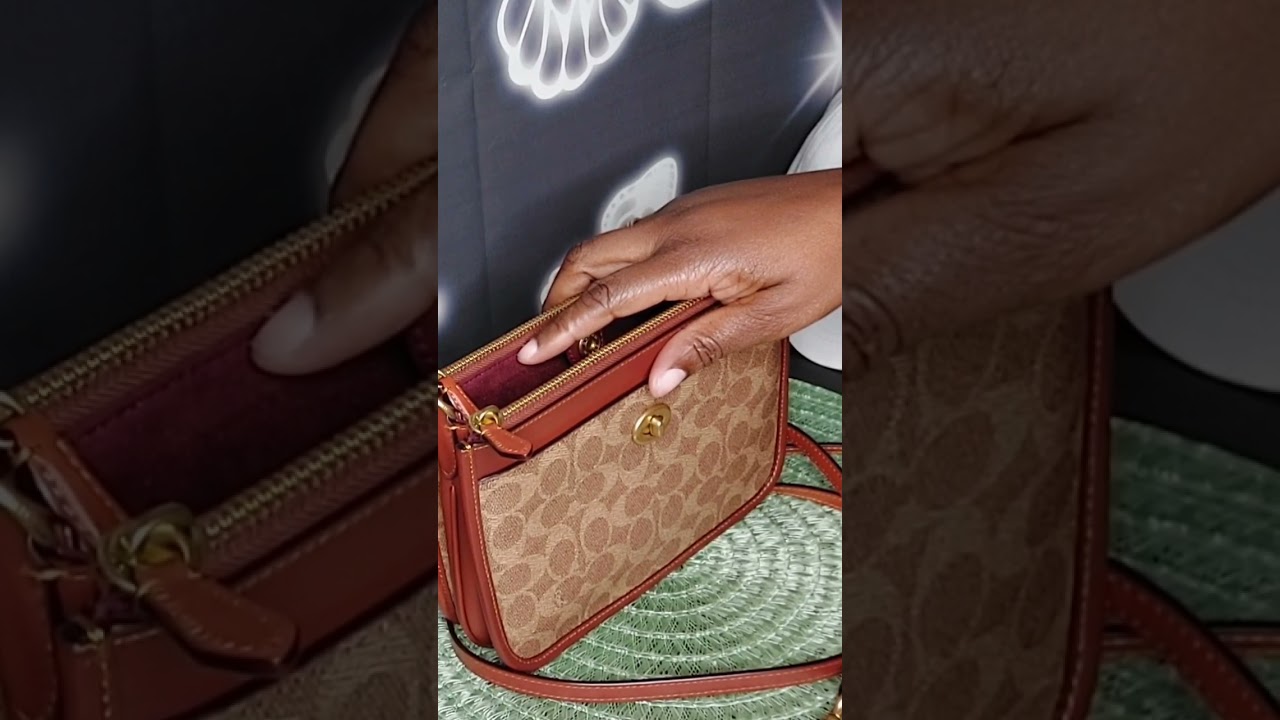 COACH SLIM TURNLOCK CROSSBODY IN SIGNATURE CANVAS