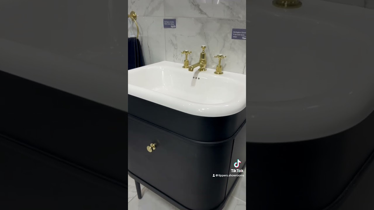 Burlington Black and Gold Bathroom Suite