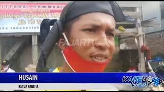 Warga Lantora, Polman Gelar Upacara Hut Ri Ke-75 Di Tengah Laut