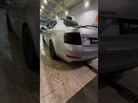 ШКОДА НА КРУТОМ ВЫХЛОПЕ #exhaust #shorts