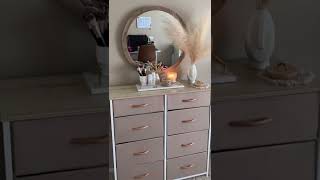 I found the perfect fabric dresser on amazon. I love the color and it matches my aesthetics