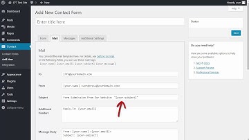 Contact Form 7 email Settings