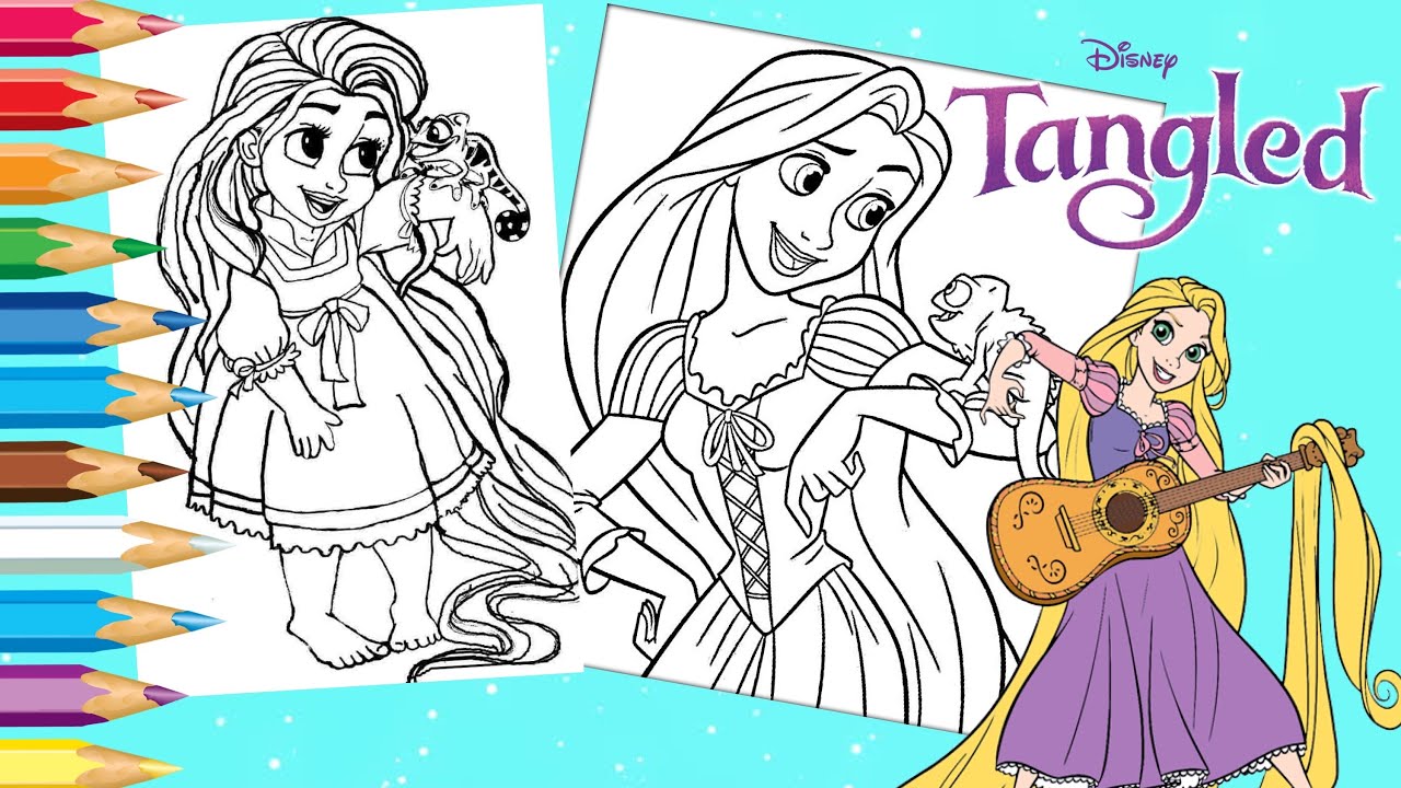 disney baby rapunzel coloring pages