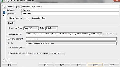 Connect SQL Developer to ADWC and Create Tables