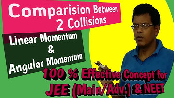 COLLISIONS Comparison between Linear & Angular Momentum/JEE & NEET Numerical Solving Tricks/Concept