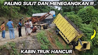 Difficult And Thrilling !!! Truck Evacuation Plunges Into A Gorge On The Batu Jomba Incline