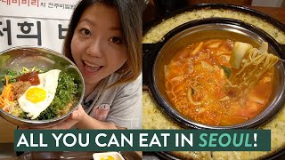 ALL YOU CAN EAT Korean Rice Cake, Ramen & Bibimbap Buffet in Seoul