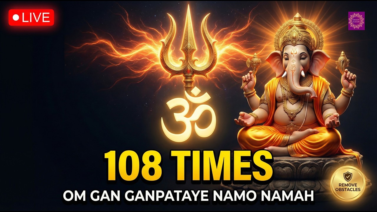 🔴 LIVE: Powerful Ganesh Mantra for Success & Wealth | Om Gan Ganpataye Namo Namah