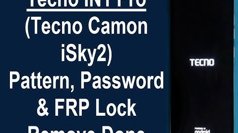 Tecno Camon iSky2 | Tecno IN1 Pro FRP(Google Account) Unlock SP Flash tool One Click