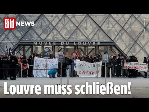 Paris: Proteste vor dem Louvre! Weltberühmtes Museum bleibt geschlossen