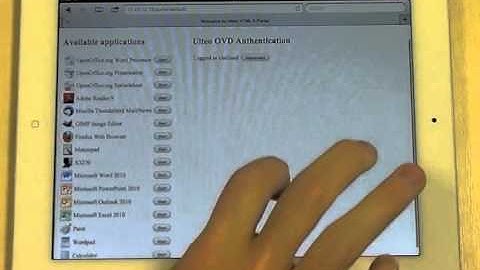 Ulteo OVD HTML5 viewer on iPad (beta)