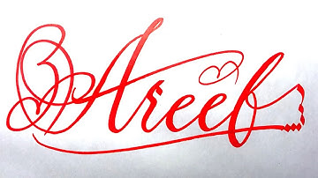Areeb Name Signature Calligraphy Status | #moderncalligraphy #cursive #YearofYou #areeb @Areeb