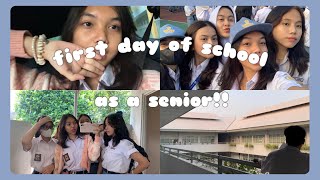 VLOG | first day of school, as a senior📚 : drive with me, upacara, nonton demo ekskul, etc