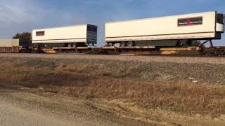 BNSF northbound stack train