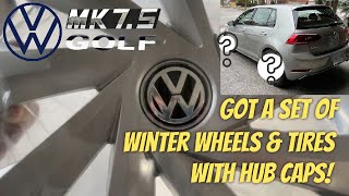 Got A Set Of Winter Tires And Hub Caps For My VW MK7/MK7.5 Golf And Installed Them!
