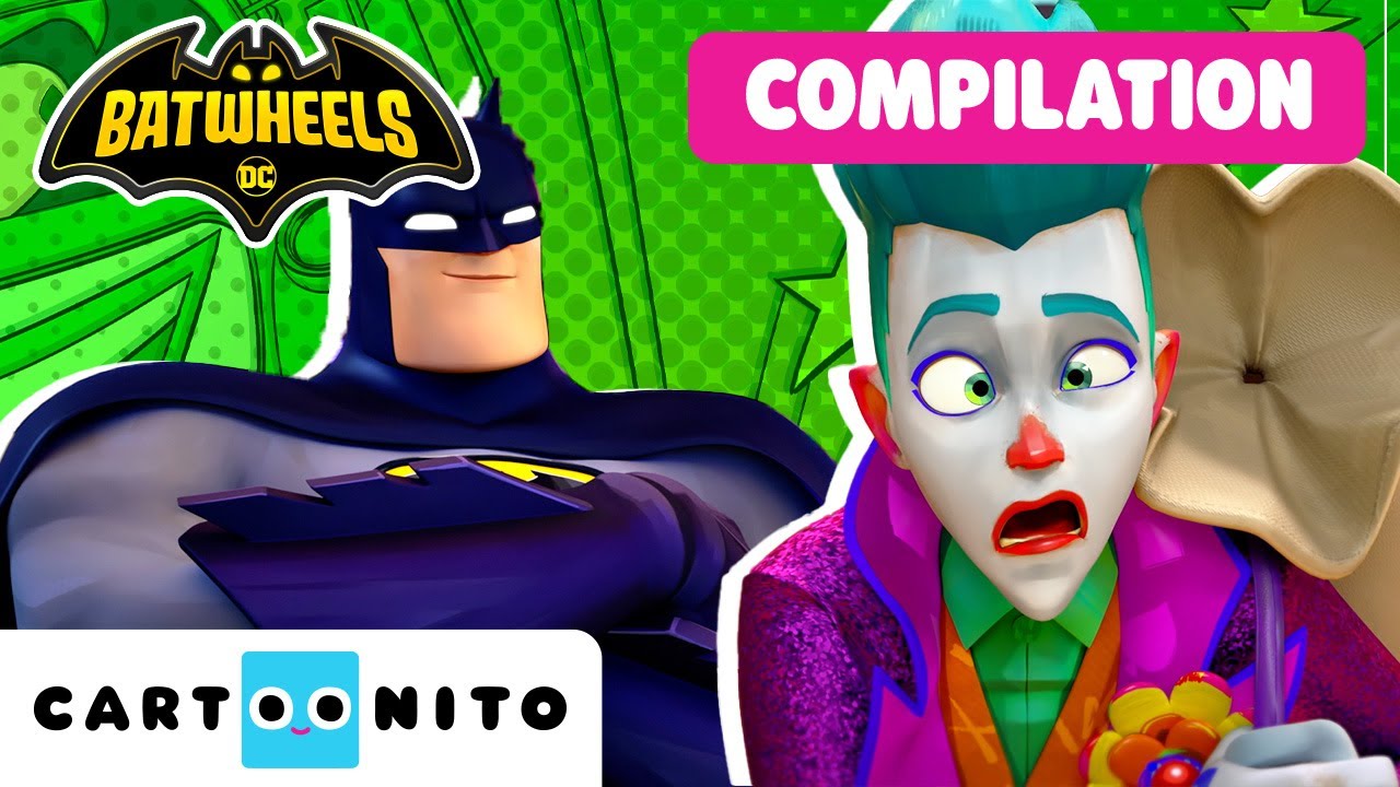 🦇 TOP 5 🦇 Batman Vs Joker | Batwheels | Cartoon For Kids| Cartoonito