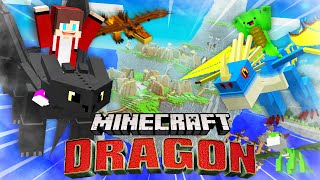 JJ And Mikey In How To Train Your Dragon Movie In Minecraft - Maizen Mizen Mazien Parody