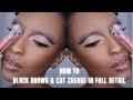 HOW TO CUT CREASE &amp; BLOCK BROWS || Full In depth Tutorial || Elli-J Beauty || Kay Brittany