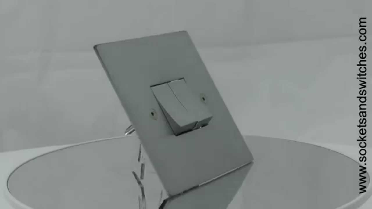 Executive Square Satin Chrome Sockets and Switches