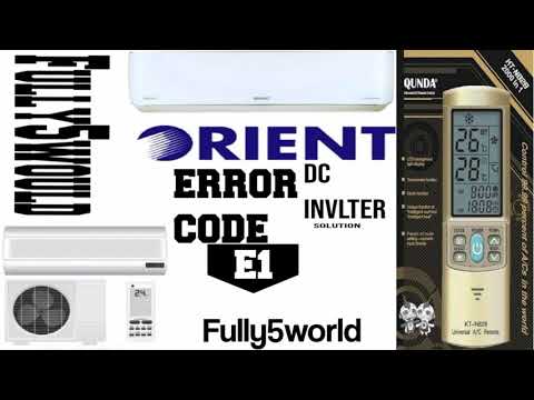 orient DC inverter AC error code faults E1 solution