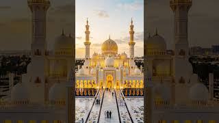 Create beautiful mosque image with gold. Create instagram reels display size